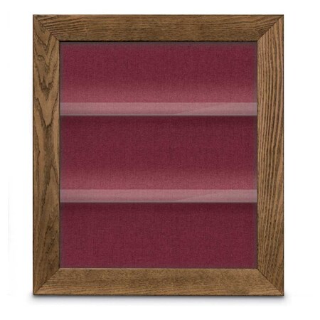 United Visual Products Indoor Enclosed Combo Board, 42"x32", White Frame/Burgundy & Forbo UVCB4232W-BURGUN-FORBO